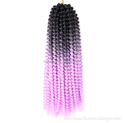 Hot sell wholesale crochet braid fiber curly spring curl hair crochet braid 12 inch spring twist hair